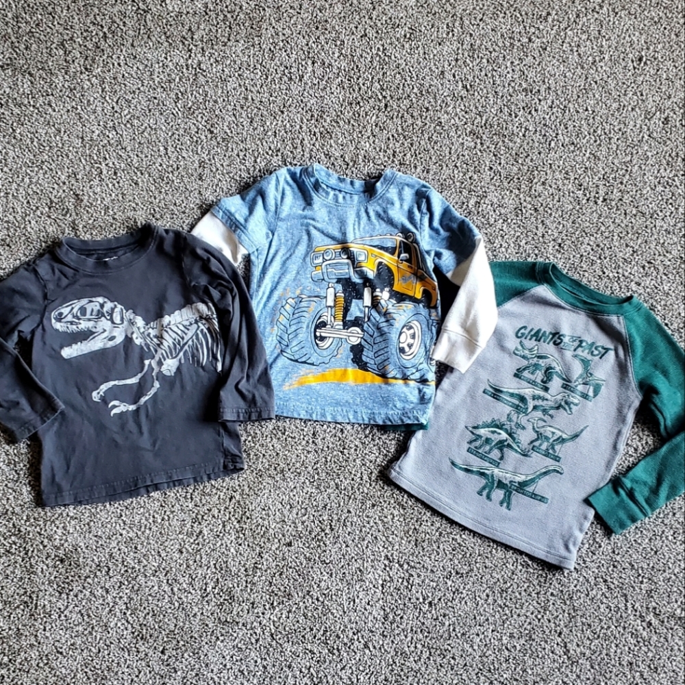 Lot of 3 Long Sleeve Boys Shirts - 4T